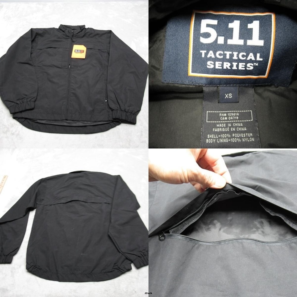 5.11 Tactical Response Jacket Men XS Black Full Zip Vented Ready Pocket Wind NWD